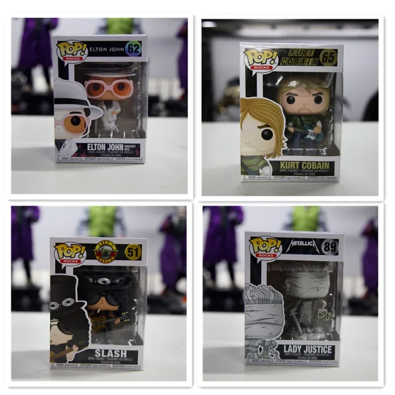 Funko Pop Genuine Rocks Nirvana Kurt Cobain Guns N' Roses Slash Elton John Doll Room Decoration Boy Birthday Gift Christmas Gift
Funko Pop Genuine Rocks Nirvana Kurt Cobain Guns N' Roses Slash Elton John Doll Room Decoration Boy Birthday Gift Christmas Gift