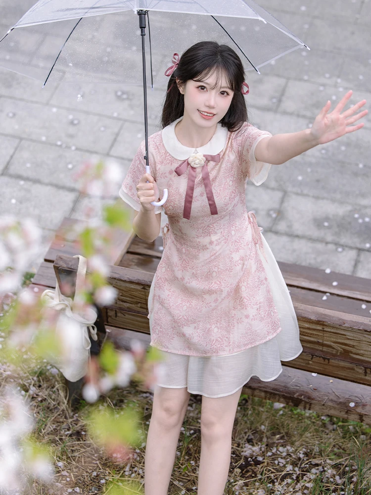 Chuan Dai Time Rabbit Sakura ort Cheeky New Chinese Sle Waist-Cinching Dr Polyester Fiber Summer Season Single Piece
Chuan Dai Time Rabbit Sakura ort Cheeky New Chinese Sle Waist-Cinching Dr Polyester Fiber Summer Season Single Piece