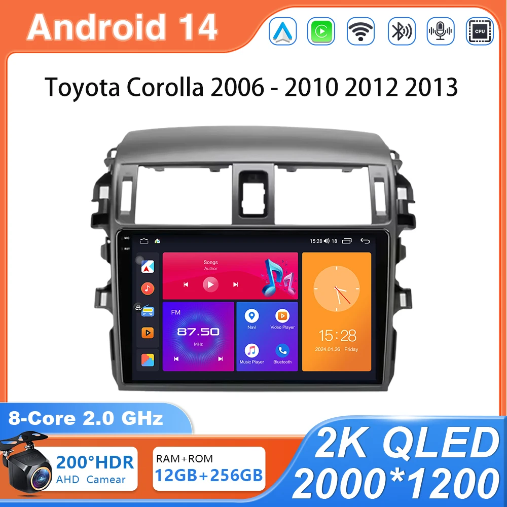 Android14 Car Radio For Toyota Corolla 2006 - 2010 2012 2013 Multimidia Video 2din Carplay Player Navi Head Unit 2 din GPS 4G
Android14 Car Radio For Toyota Corolla 2006 - 2010 2012 2013 Multimidia Video 2din Carplay Player Navi Head Unit 2 din GPS 4G