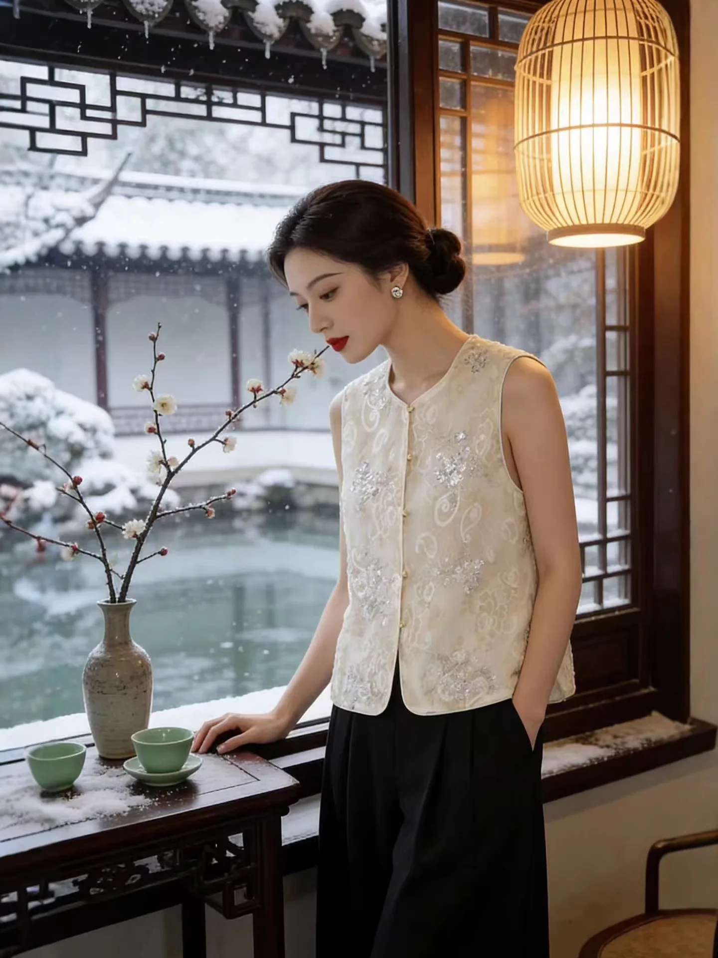 New Chinese Style Embroidered Heavy Work Beaded Luxury Jacket Vest Women's Fashion Spring Summer Ultra Short Length Button up
New Chinese Style Embroidered Heavy Work Beaded Luxury Jacket Vest Women's Fashion Spring Summer Ultra Short Length Button up