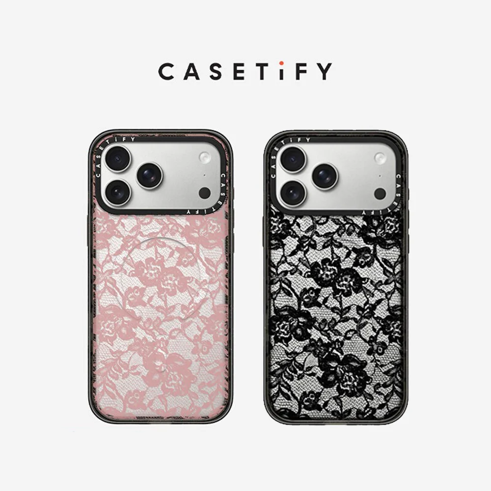 CASETiFY Black Lace / Pink Lace Series Magnetic Drop-proof Case for iPhone 13 14 15 16 17 Pro Max Air Plus Protect Cover
CASETiFY Black Lace / Pink Lace Series Magnetic Drop-proof Case for iPhone 13 14 15 16 17 Pro Max Air Plus Protect Cover