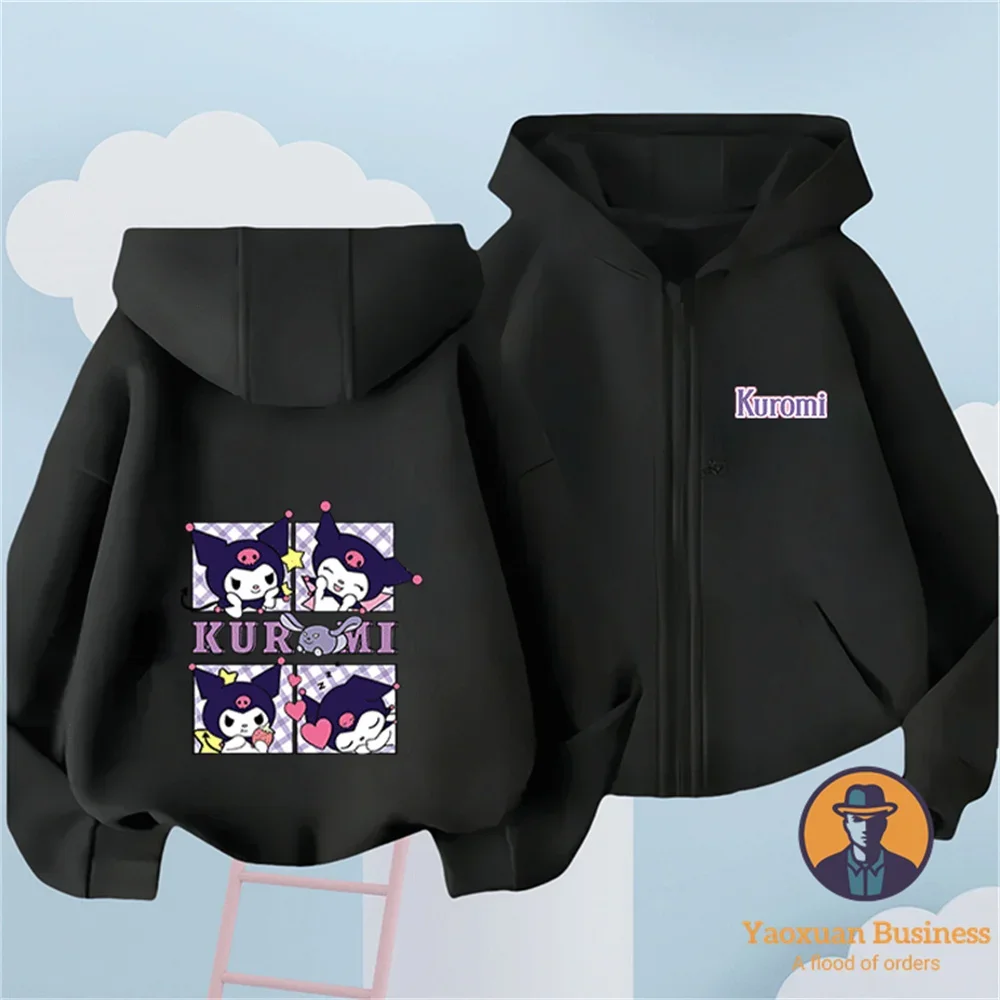 Casual Home Wear Pure Cotton Kuromi Cartoon Zipper Hoodie Two Piece Autumn Winter Boys Girls Suit
Casual Home Wear Pure Cotton Kuromi Cartoon Zipper Hoodie Two Piece Autumn Winter Boys Girls Suit