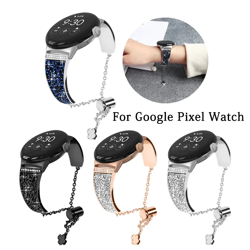 Женский Регулируемый браслет с бриллиантами, ремешок для Google Pixel Watch, цепочка из нержавеющей стали для Pixel Watch, ремешок для наручных часов
Женский Регулируемый браслет с бриллиантами, ремешок для Google Pixel Watch, цепочка из нержавеющей стали для Pixel Watch, ремешок для наручных часов