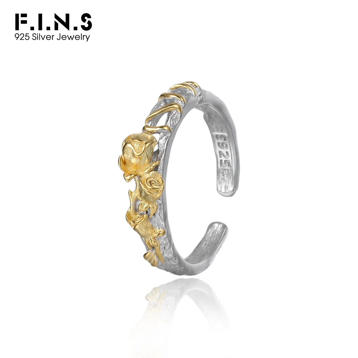 F.I.N.S Original Gold Rose S925 Sterling Silver Rings Color Separation Open Adjustable Index Mid Finger Fine Jewelry Accessories
F.I.N.S Original Gold Rose S925 Sterling Silver Rings Color Separation Open Adjustable Index Mid Finger Fine Jewelry Accessories