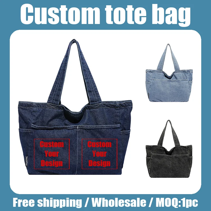 Custom Logo Printing Retro denim tote bag Lightweight handbag crossbody Bag wholesale
Custom Logo Printing Retro denim tote bag Lightweight handbag crossbody Bag wholesale