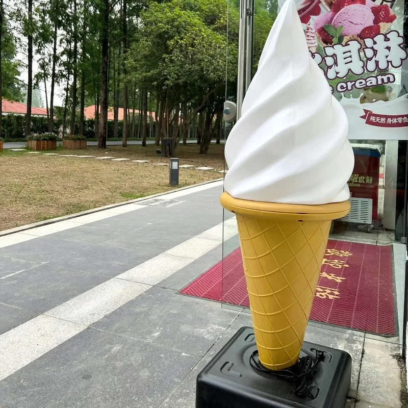 Simulation 1.5 meters ice cream model light box/colorful color-changing/oversized ice cream cone decoration/drainage ornament
Simulation 1.5 meters ice cream model light box/colorful color-changing/oversized ice cream cone decoration/drainage ornament
