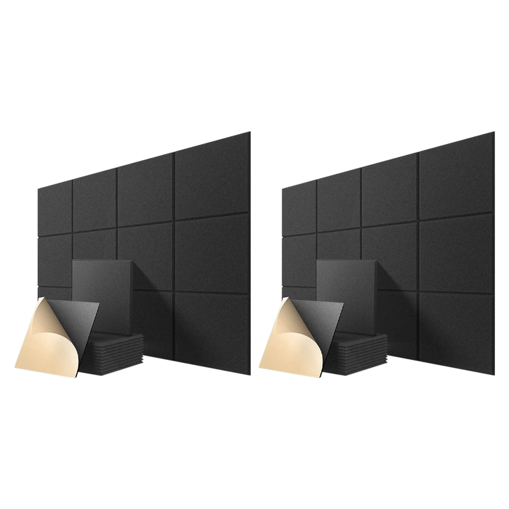 Self-Adhesive Acoustic Panels 24 Pack,12 x 12 x 0.4 Inch Sound Proof Padding,Sound Absorbing Panel for Home ,Black
Self-Adhesive Acoustic Panels 24 Pack,12 x 12 x 0.4 Inch Sound Proof Padding,Sound Absorbing Panel for Home ,Black