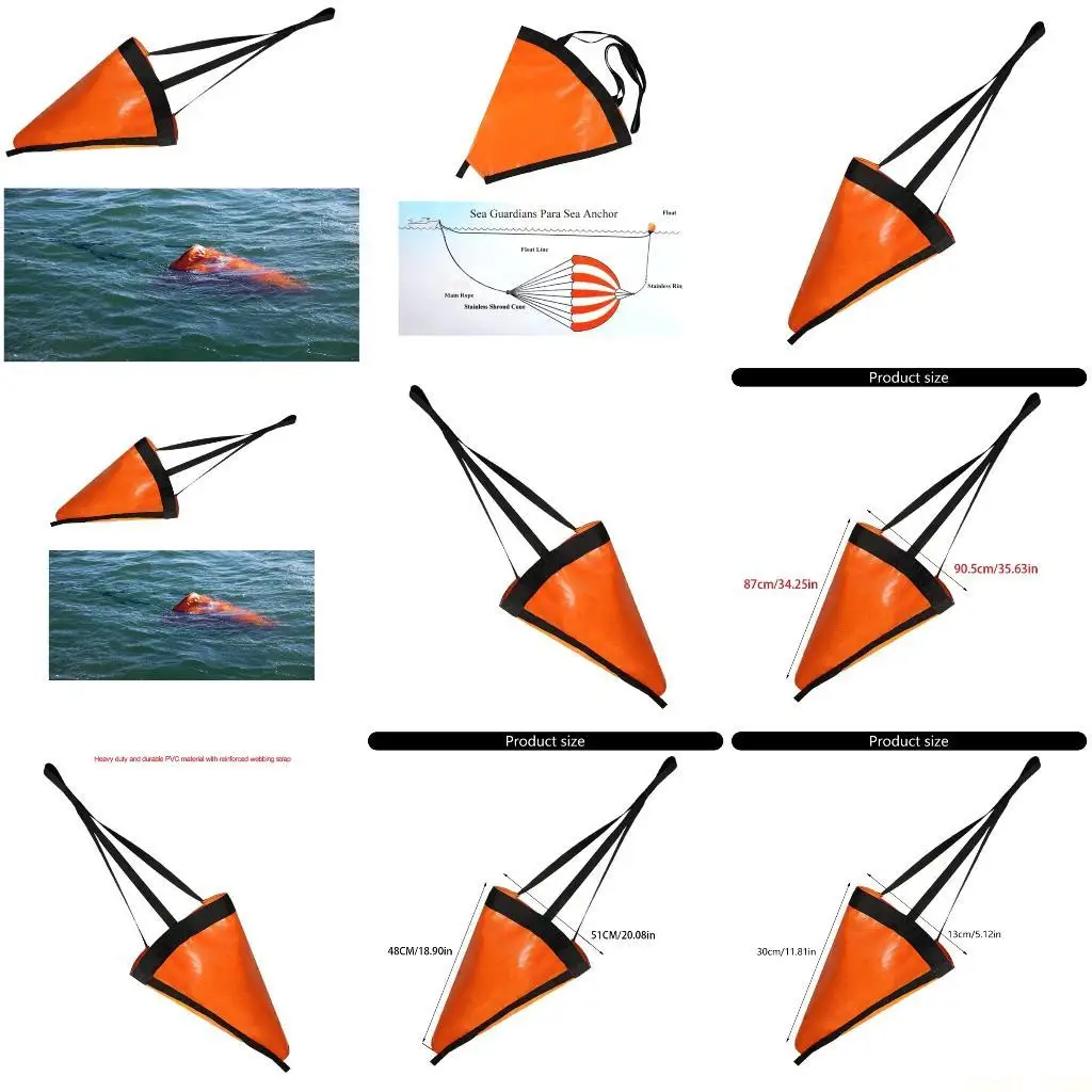 U2JB PVC Sea Anchors Replacement Drogues Drifting Brake Suit Fising Inflatable Boats Accessories for Kayak Canoes Boats Yachts
U2JB PVC Sea Anchors Replacement Drogues Drifting Brake Suit Fising Inflatable Boats Accessories for Kayak Canoes Boats Yachts