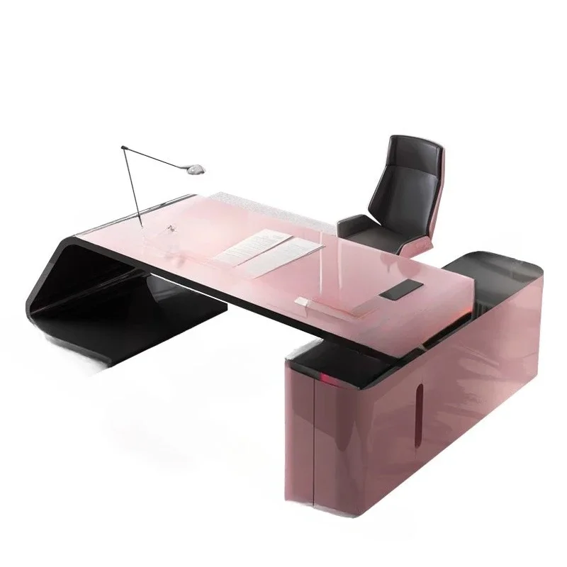Desk boss table simple modern female president table fashionable personalized table pink manager atmospheric
Desk boss table simple modern female president table fashionable personalized table pink manager atmospheric