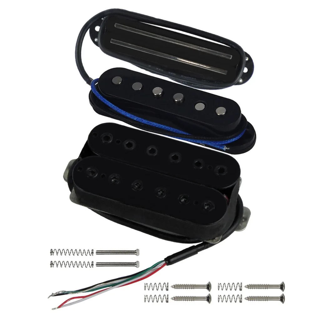 3PCS Dual Hot Track & Single Coil & Double Coil Humbucker Alnico 5 Pickup for Neck/Middle/Bridge Guitar Pickup, Black
3PCS Dual Hot Track & Single Coil & Double Coil Humbucker Alnico 5 Pickup for Neck/Middle/Bridge Guitar Pickup, Black