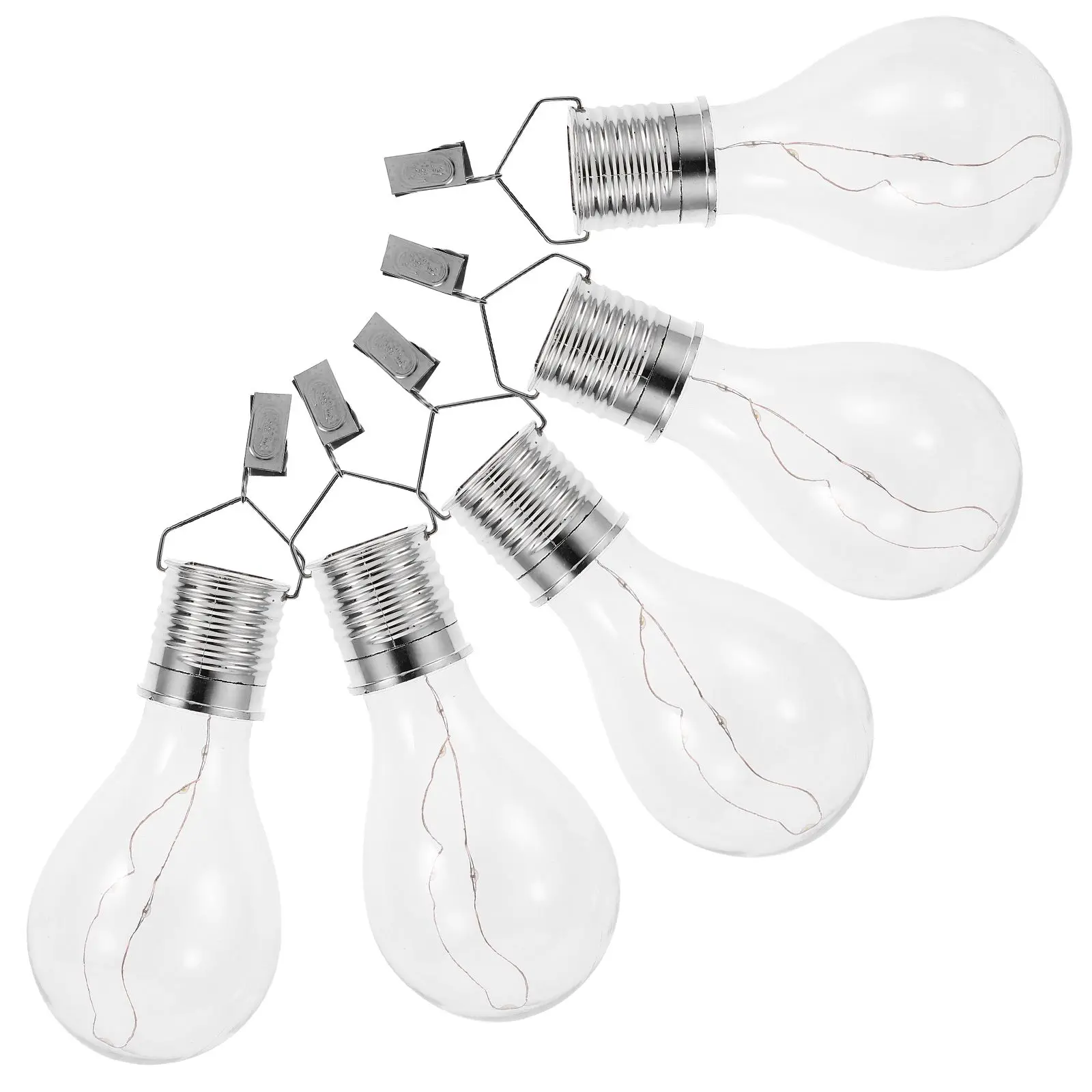 5pcs Solar Hanging Light Bulb Transparent Warm White Outdoor Decor Garden Adornment Low Consumption Durable
5pcs Solar Hanging Light Bulb Transparent Warm White Outdoor Decor Garden Adornment Low Consumption Durable