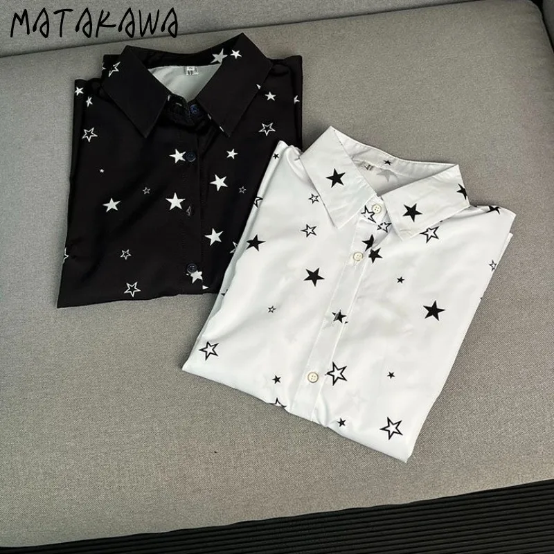 Matakawa Y2k Clothes Print Stars Blouses Spring Autumn Japanese Style Women Shirts Fashion Vintage Grunge Casual Blusas Mujer
Matakawa Y2k Clothes Print Stars Blouses Spring Autumn Japanese Style Women Shirts Fashion Vintage Grunge Casual Blusas Mujer