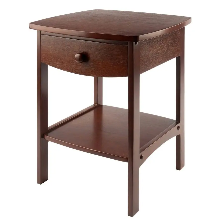 22 x 18 x 18Inch Wood Curved End Table Night Stand with One Drawer, Brown 94918
22 x 18 x 18Inch Wood Curved End Table Night Stand with One Drawer, Brown 94918