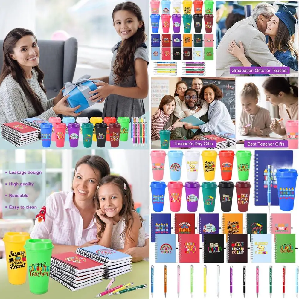 Bulk 72-Piece Teacher Gifts: 16oz Cups, Lids, Notebooks & Pens for Christmas and Back to School Appreciation
Bulk 72-Piece Teacher Gifts: 16oz Cups, Lids, Notebooks & Pens for Christmas and Back to School Appreciation