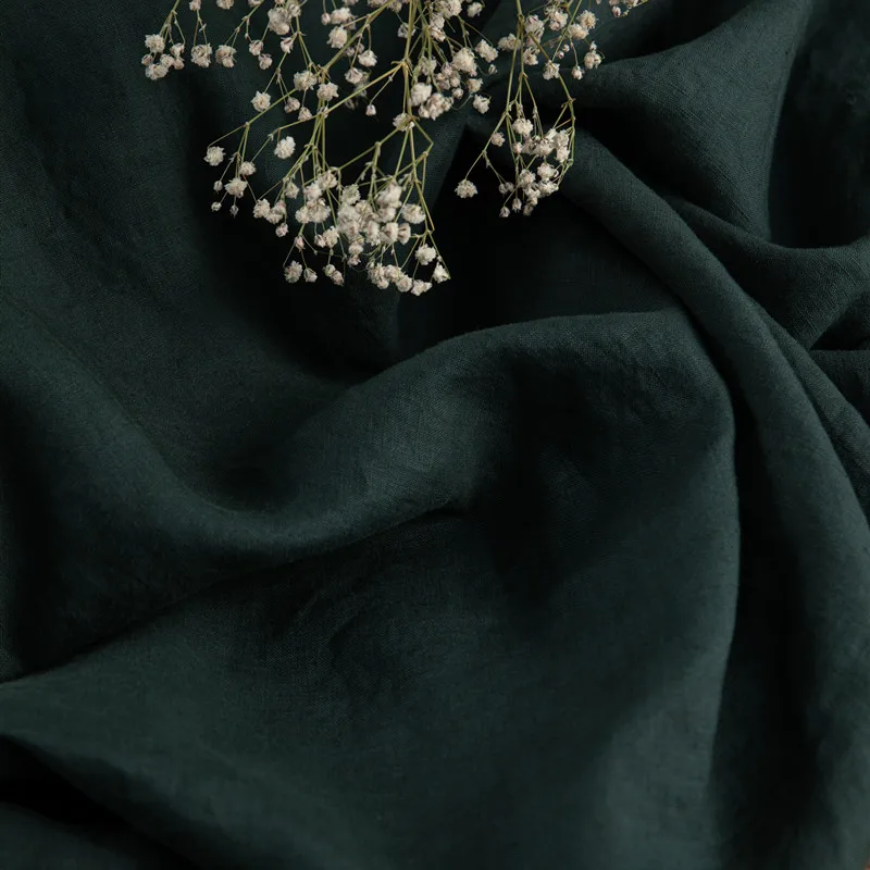 High quality new linen tissus Dark green patchwork Top grade robe dress pants shirt coat fabric
High quality new linen tissus Dark green patchwork Top grade robe dress pants shirt coat fabric