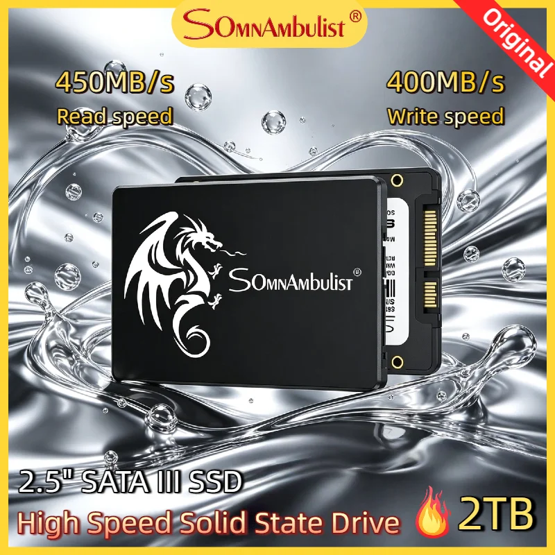 Internal SATA3 SomnAmbulist SSD 120GB 240GB 480GB 960GB Solid State Drive 2.5 Inch 128GB 256GB 512GB 1TB 2TB for PC Laptop
Internal SATA3 SomnAmbulist SSD 120GB 240GB 480GB 960GB Solid State Drive 2.5 Inch 128GB 256GB 512GB 1TB 2TB for PC Laptop