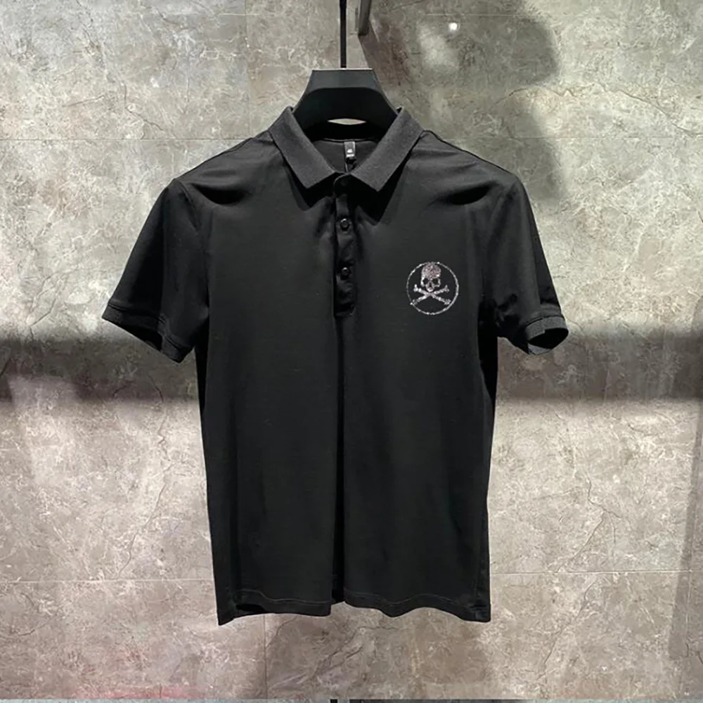 Mens Polo Shirt Brands Male Short Sleeve Casual Slim Rhinestones Polo shirt 05037
Mens Polo Shirt Brands Male Short Sleeve Casual Slim Rhinestones Polo shirt 05037