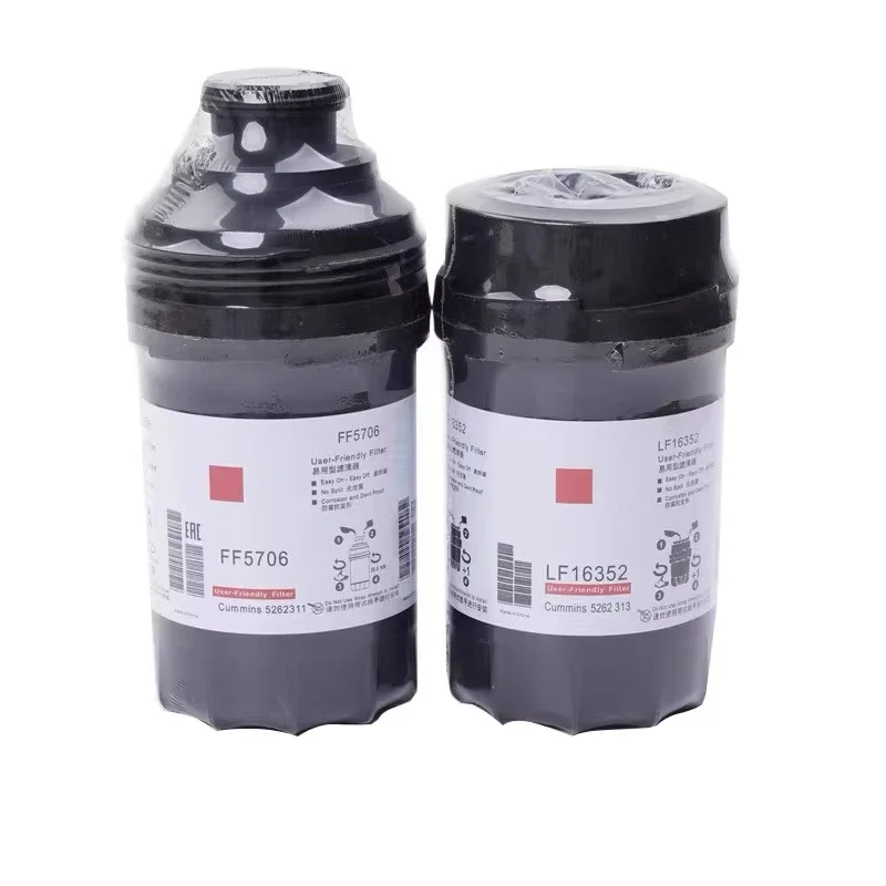 Suitable for Foton Cummins 3.8CTX Oumark LF16352 oil filter FF5706 diesel filter element
Suitable for Foton Cummins 3.8CTX Oumark LF16352 oil filter FF5706 diesel filter element