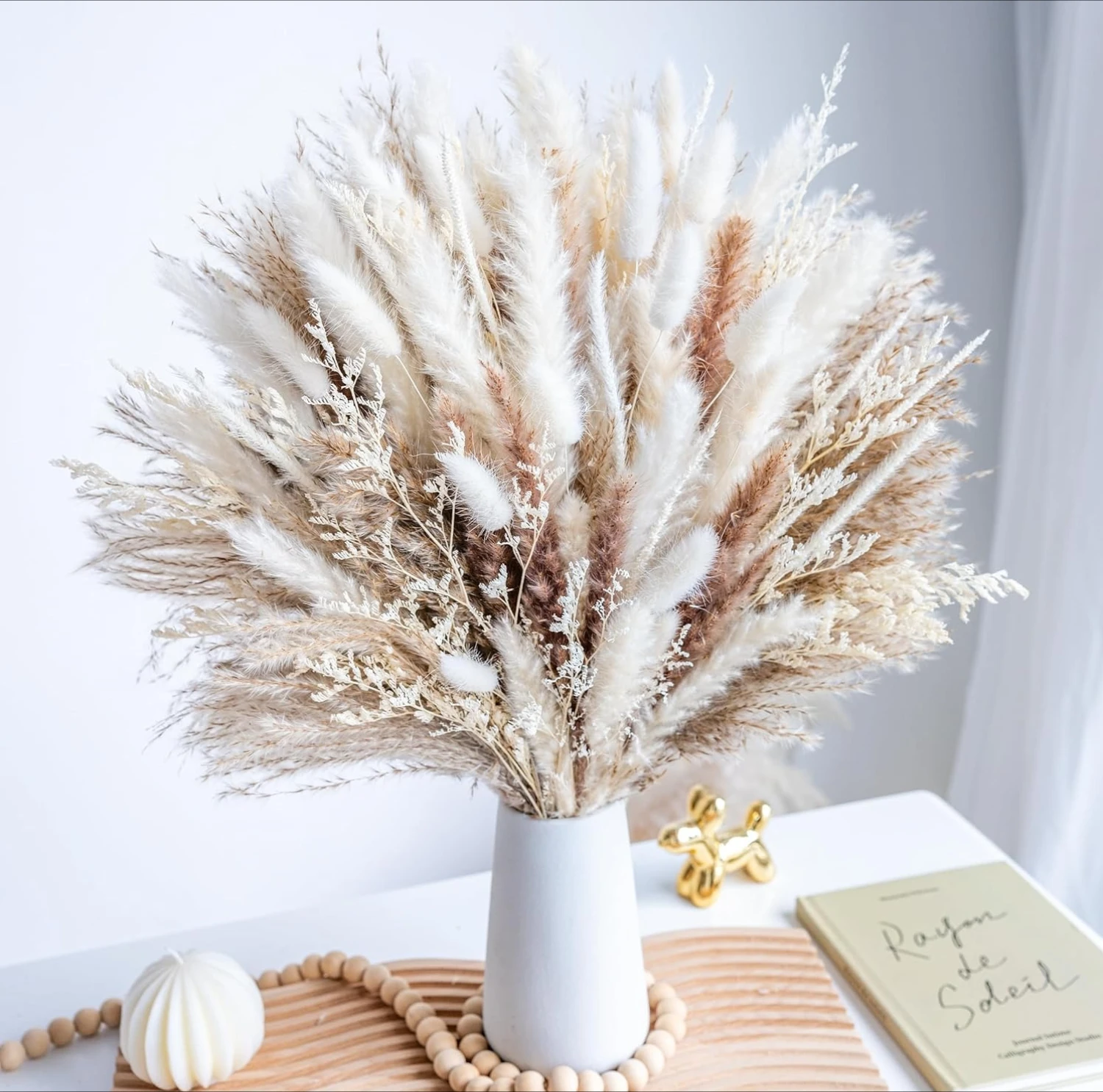 Natural Dried Pampas Grass Decor Set Boho Home Decoration Bouquet 17" Dried Flowers Bunny Tails Reed Grass for Wedding Party
Natural Dried Pampas Grass Decor Set Boho Home Decoration Bouquet 17" Dried Flowers Bunny Tails Reed Grass for Wedding Party