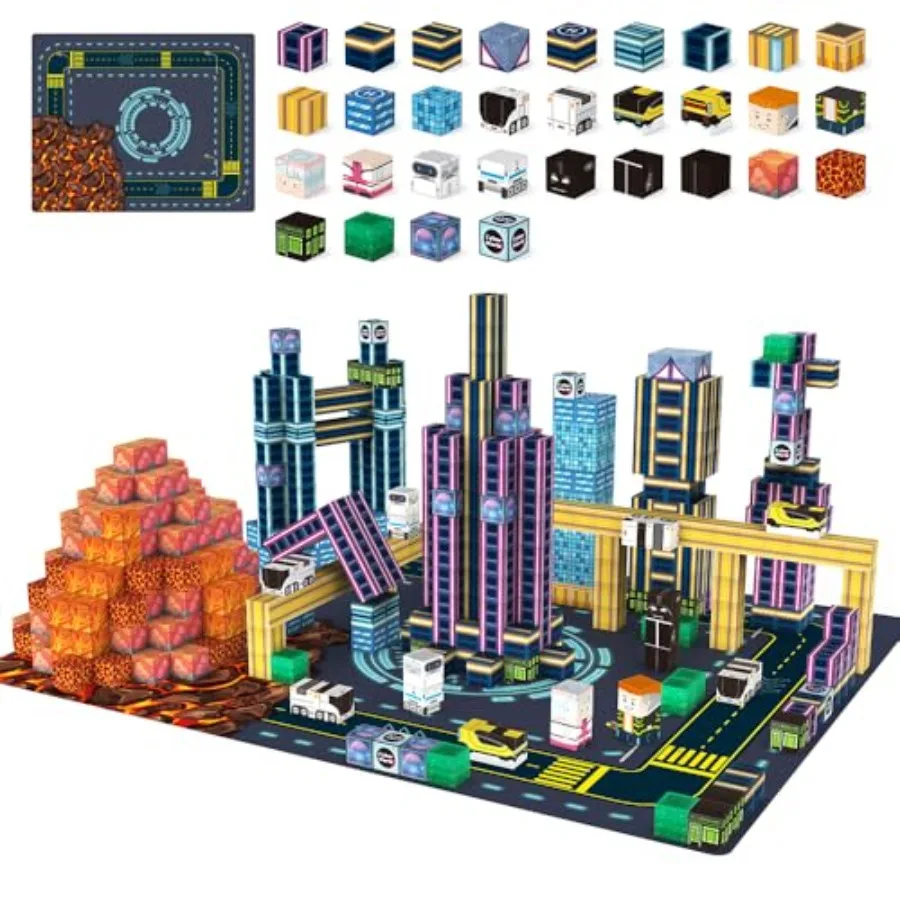 180PCS Magnetic Blocks for STEM Learning, ABS Plastic Cubes in Rainbow Colors, Strong Neodymium Magnets, Safe Rounded Edges for
180PCS Magnetic Blocks for STEM Learning, ABS Plastic Cubes in Rainbow Colors, Strong Neodymium Magnets, Safe Rounded Edges for