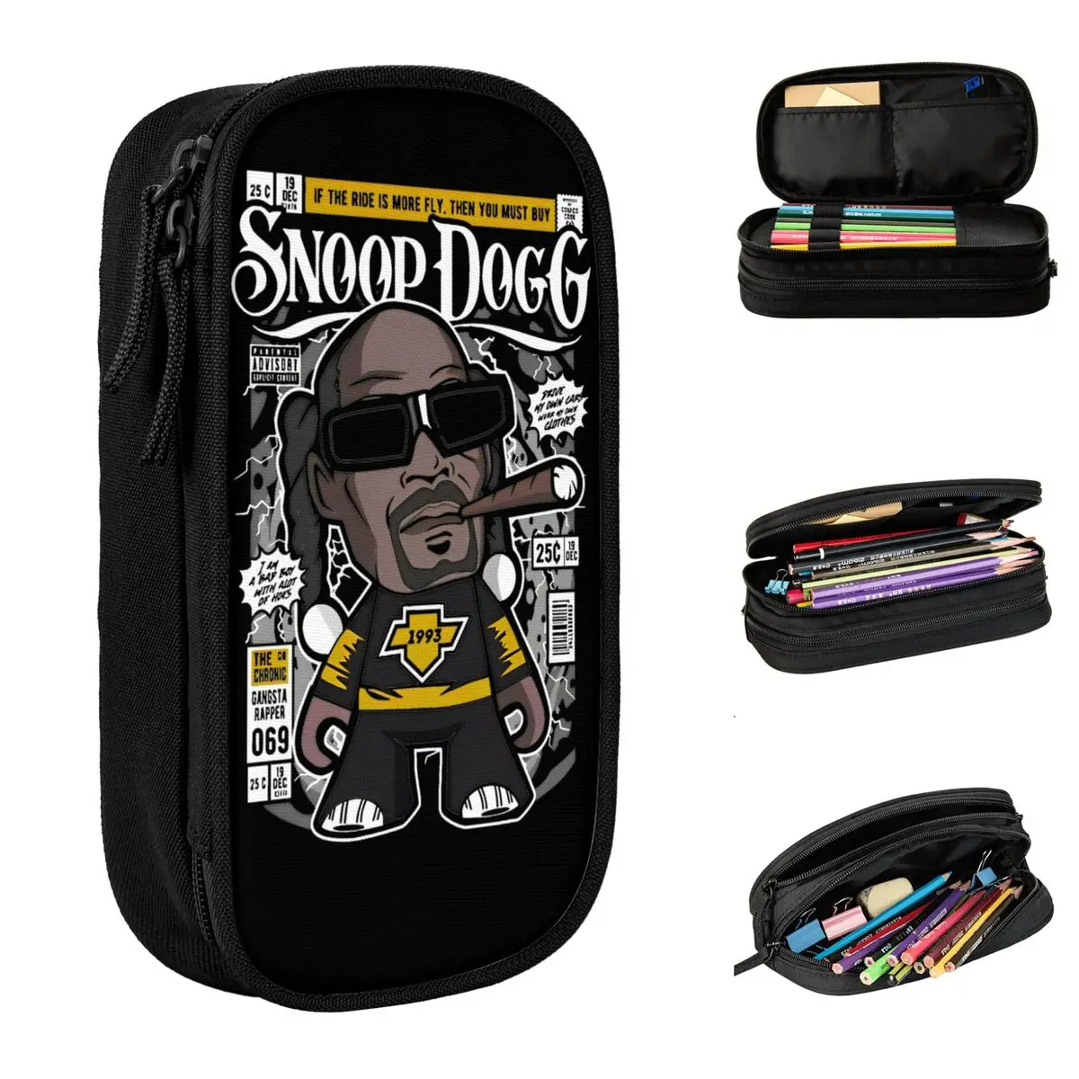 Милый пенал Snoop Dogg Rapper в стиле хип-хоп с собакой, Пеналы, держатель для ручек, большая сумка для хранения для детей, школьные подарки, аксессуары
Милый пенал Snoop Dogg Rapper в стиле хип-хоп с собакой, Пеналы, держатель для ручек, большая сумка для хранения для детей, школьные подарки, аксессуары