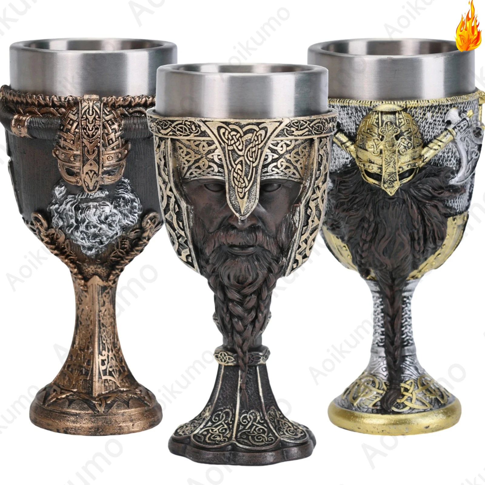 Viking Warrior Chalice - Medieval Nordic Dragon Goblet with Stainless Steel Insert, Resin Themed Party Cup
Viking Warrior Chalice - Medieval Nordic Dragon Goblet with Stainless Steel Insert, Resin Themed Party Cup