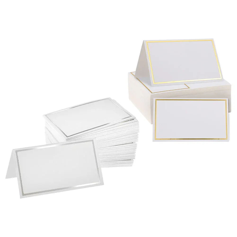 200 Pcs Foldable Place Table Number Signs Blank Wedding Name Cards for Banquet Delicate Seating Cards
200 Pcs Foldable Place Table Number Signs Blank Wedding Name Cards for Banquet Delicate Seating Cards