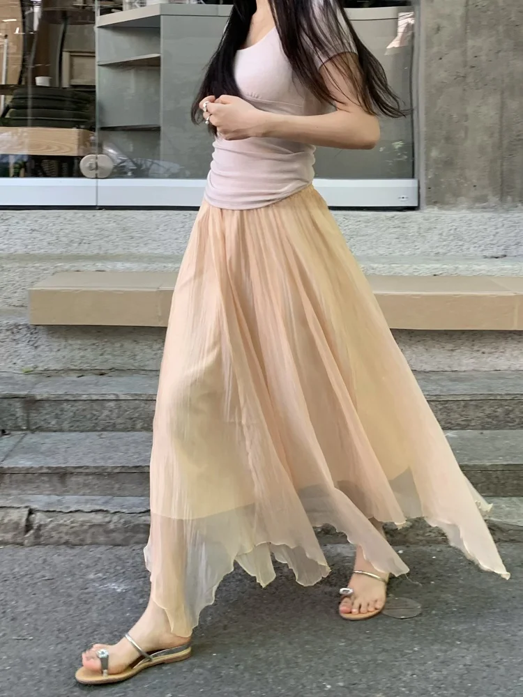 Summer 2026 High Waist A-Line Skirt Women's Korean Style Chic Asymmetrical Skirts Fashionable Commute Silk Luster
Summer 2026 High Waist A-Line Skirt Women's Korean Style Chic Asymmetrical Skirts Fashionable Commute Silk Luster