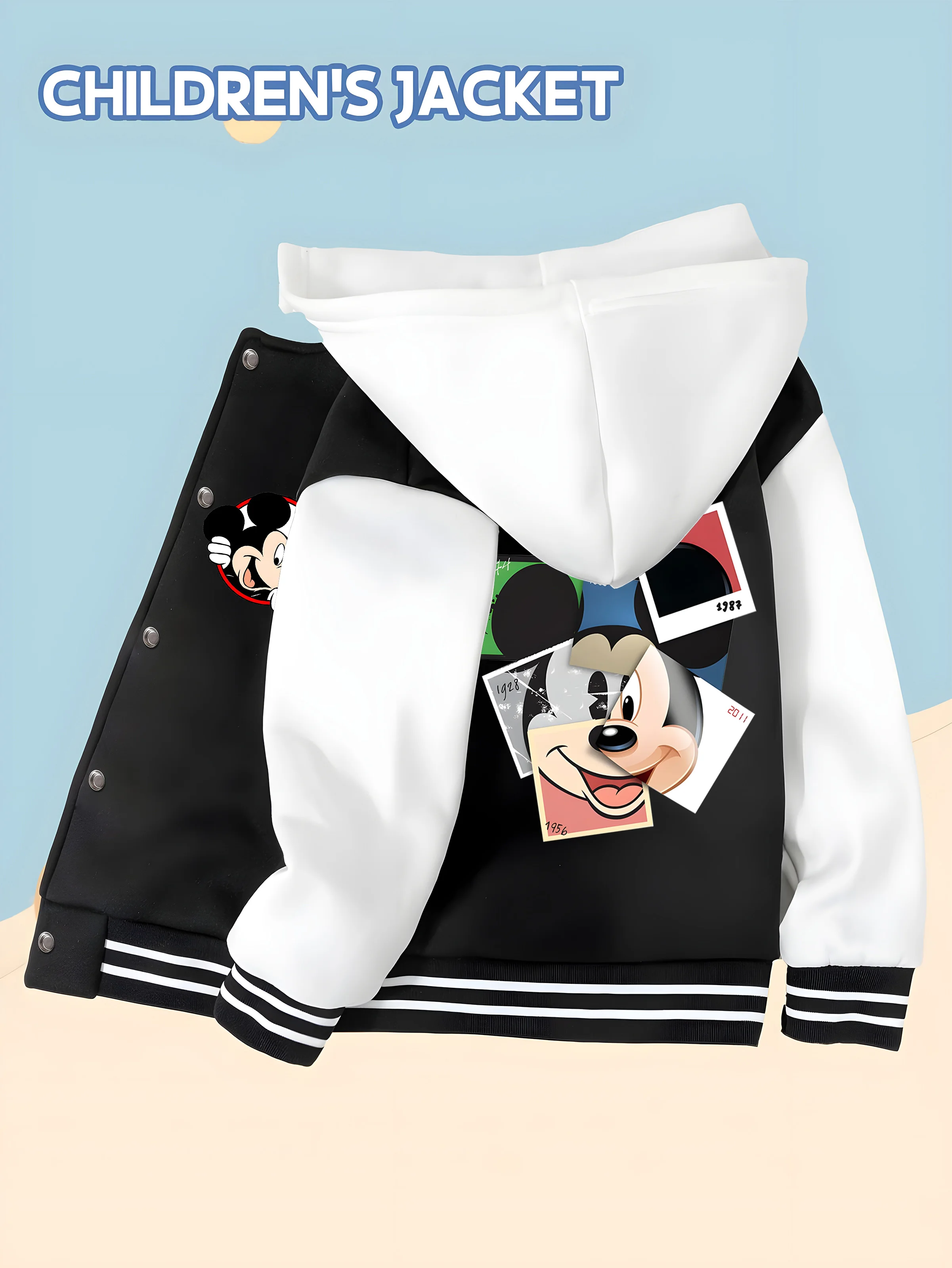 MINISO Disney Mickey Vintage Picture Frame Kids Baseball Boys Jacket - Double-sided picture frame print, soft fabric,fashionable
MINISO Disney Mickey Vintage Picture Frame Kids Baseball Boys Jacket - Double-sided picture frame print, soft fabric,fashionable