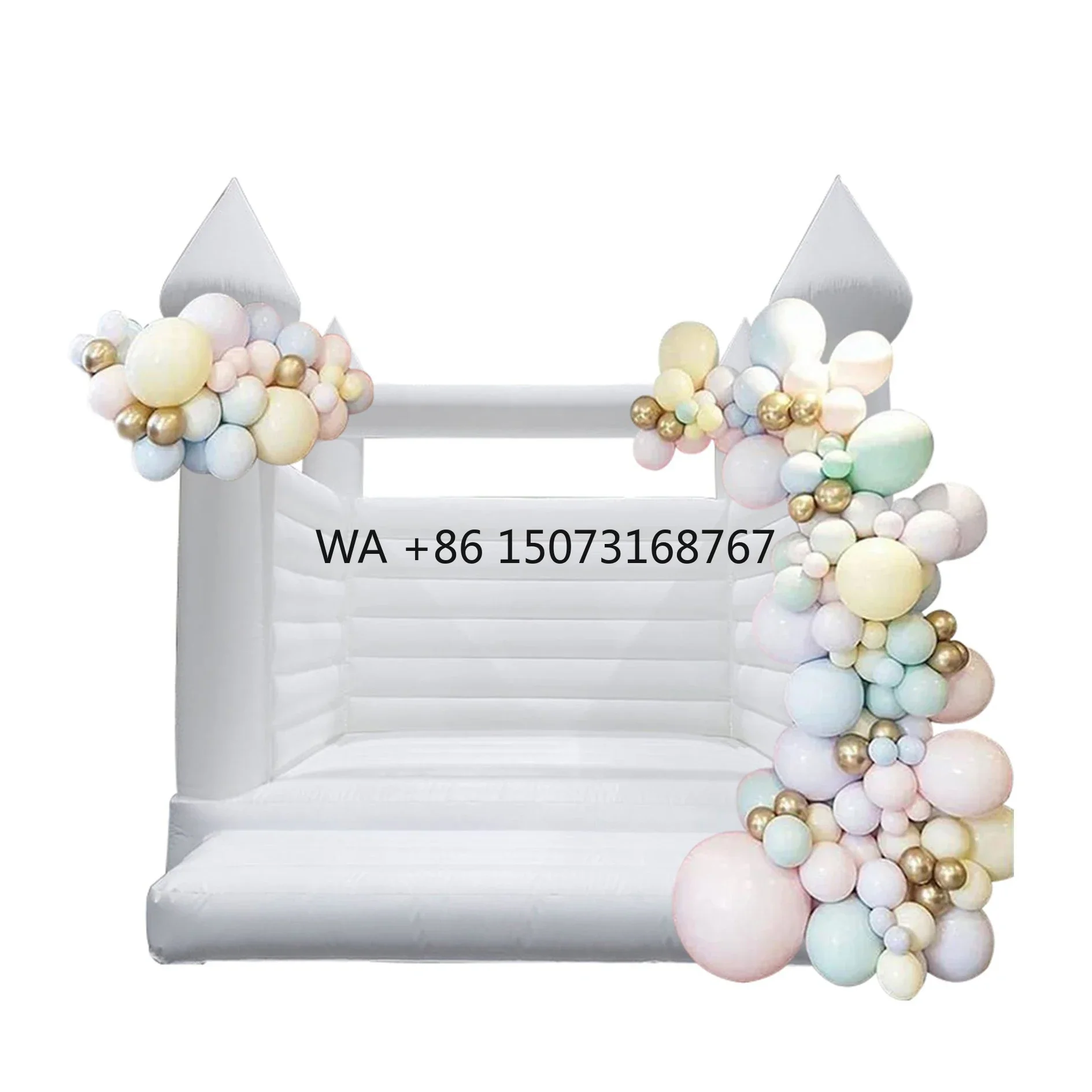 Commercial PVC Inflatable White Bounce House Kids Party Jumping Bouncy Castle Outdoor White Wedding Bouncer Castle for Sale
Commercial PVC Inflatable White Bounce House Kids Party Jumping Bouncy Castle Outdoor White Wedding Bouncer Castle for Sale