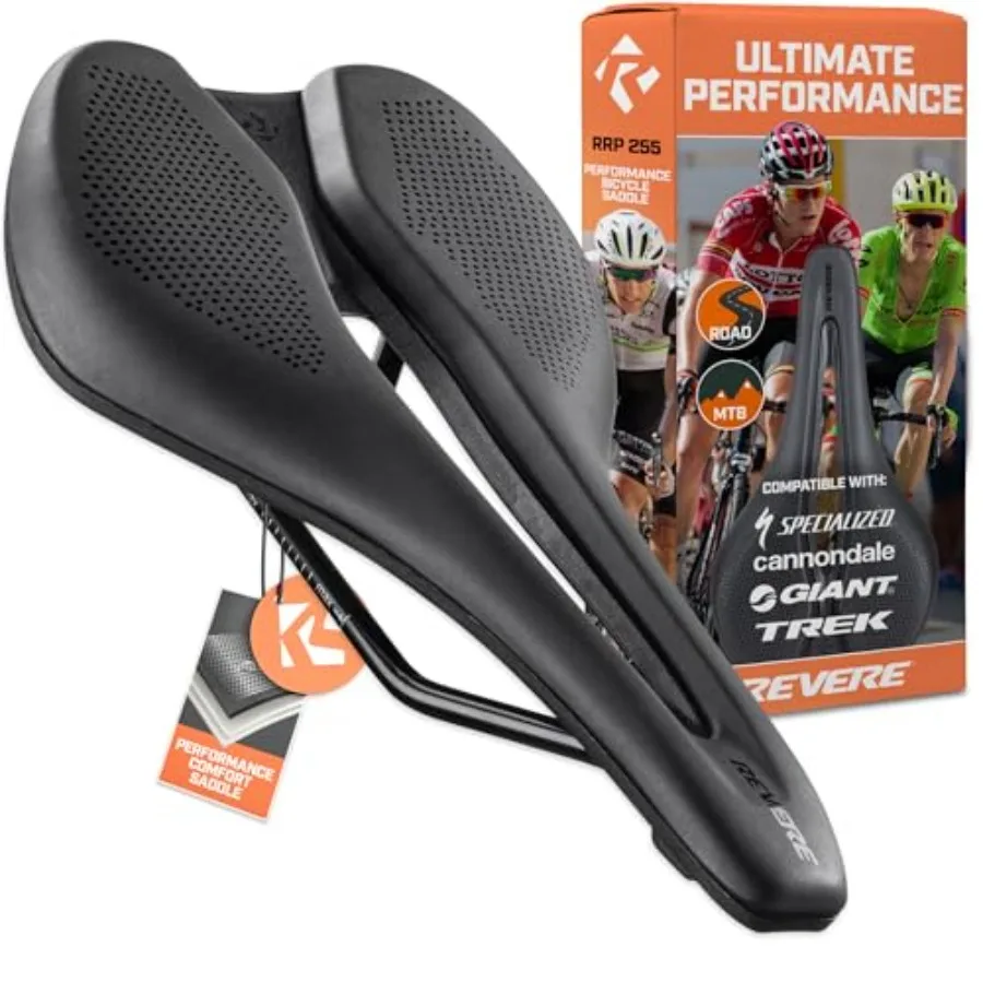 Revere Performance Bike Saddle Ergonomic Bicycle Seat with Pressure-Relief Center Channel Multi-Stage Comfort Foam Low-Profile
Revere Performance Bike Saddle Ergonomic Bicycle Seat with Pressure-Relief Center Channel Multi-Stage Comfort Foam Low-Profile