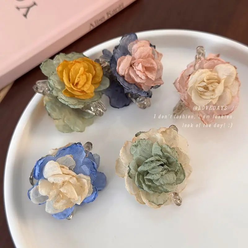 Hair Clip Gradient Scorched Edge Camellia Flower for Princess Half Up Side Style Spring Lightweight Durable Resin
Hair Clip Gradient Scorched Edge Camellia Flower for Princess Half Up Side Style Spring Lightweight Durable Resin