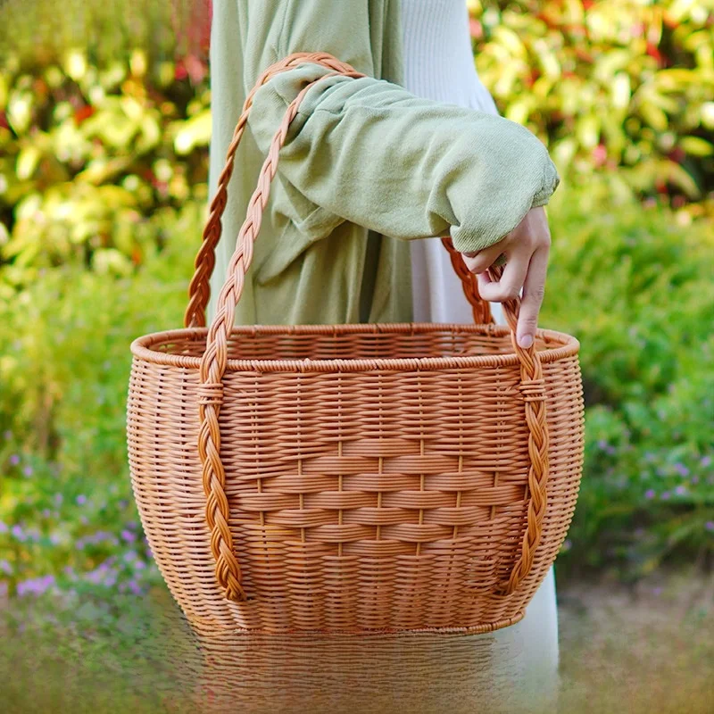 Large Capaci Wier Handheld Basket Bohailan Hanrted op Basket Vegetable Bung Picnic Basket Storage Basket
Large Capaci Wier Handheld Basket Bohailan Hanrted op Basket Vegetable Bung Picnic Basket Storage Basket