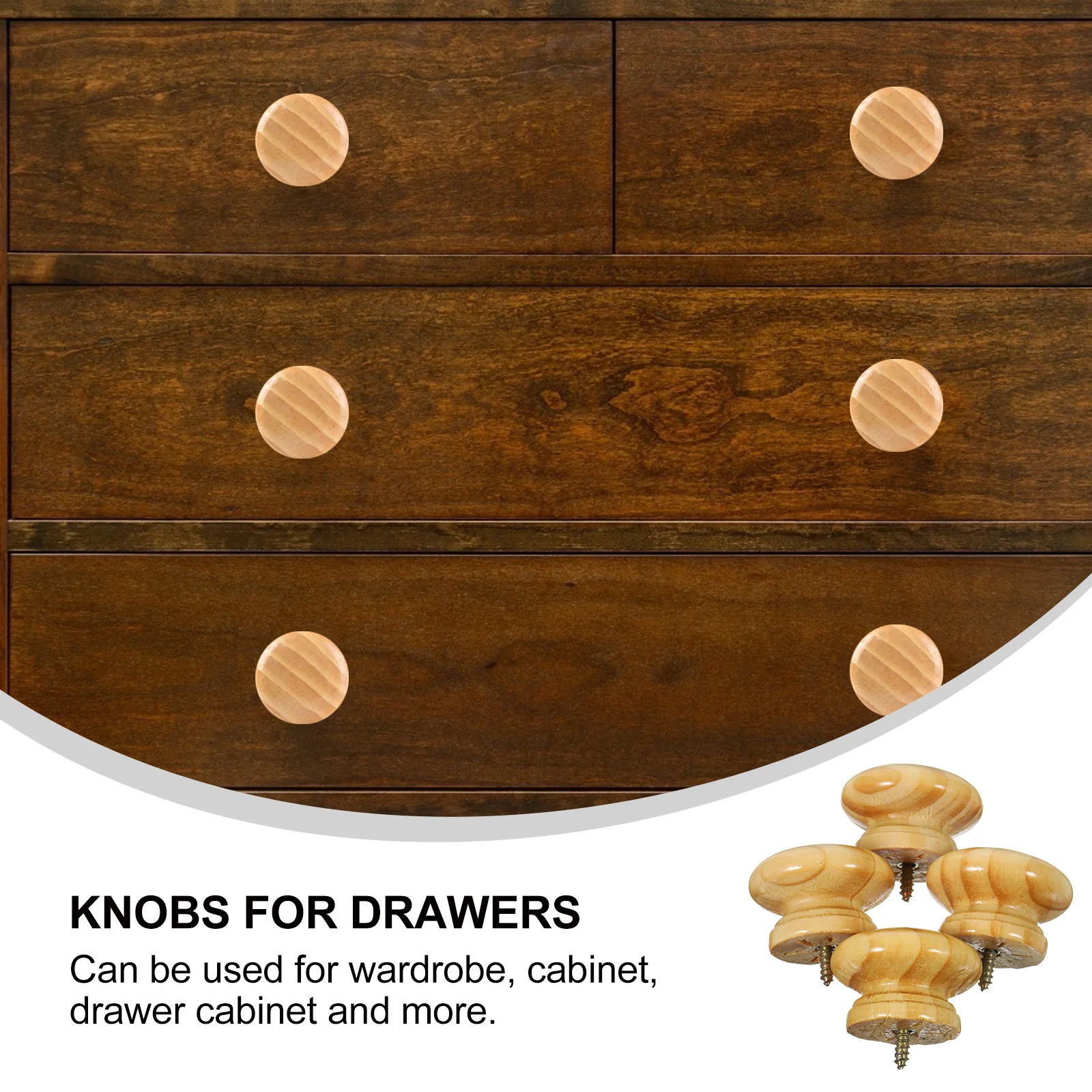 4pcs Solid Wood Handle Cabinet Door Knob Round Dresser Knobs Drawer Pulls Furniture Accessory Wardrobe Door Handle Easy Install
4pcs Solid Wood Handle Cabinet Door Knob Round Dresser Knobs Drawer Pulls Furniture Accessory Wardrobe Door Handle Easy Install