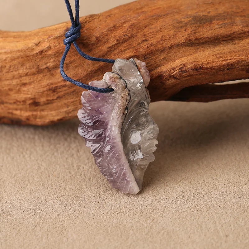 B&F Natural Amethyst Carved Indian head Pendant Beads, Handmade Natural stones beads 38*22*19mm 13g
B&F Natural Amethyst Carved Indian head Pendant Beads, Handmade Natural stones beads 38*22*19mm 13g