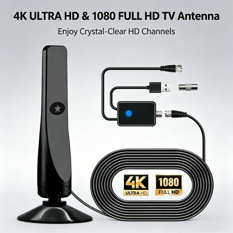 New 4K/1080P HD Digital TV Antenna With Signal Amplifier Indoor Outdoor Antenna For Wide Range Hdtv Reception Home TV Aerial
New 4K/1080P HD Digital TV Antenna With Signal Amplifier Indoor Outdoor Antenna For Wide Range Hdtv Reception Home TV Aerial