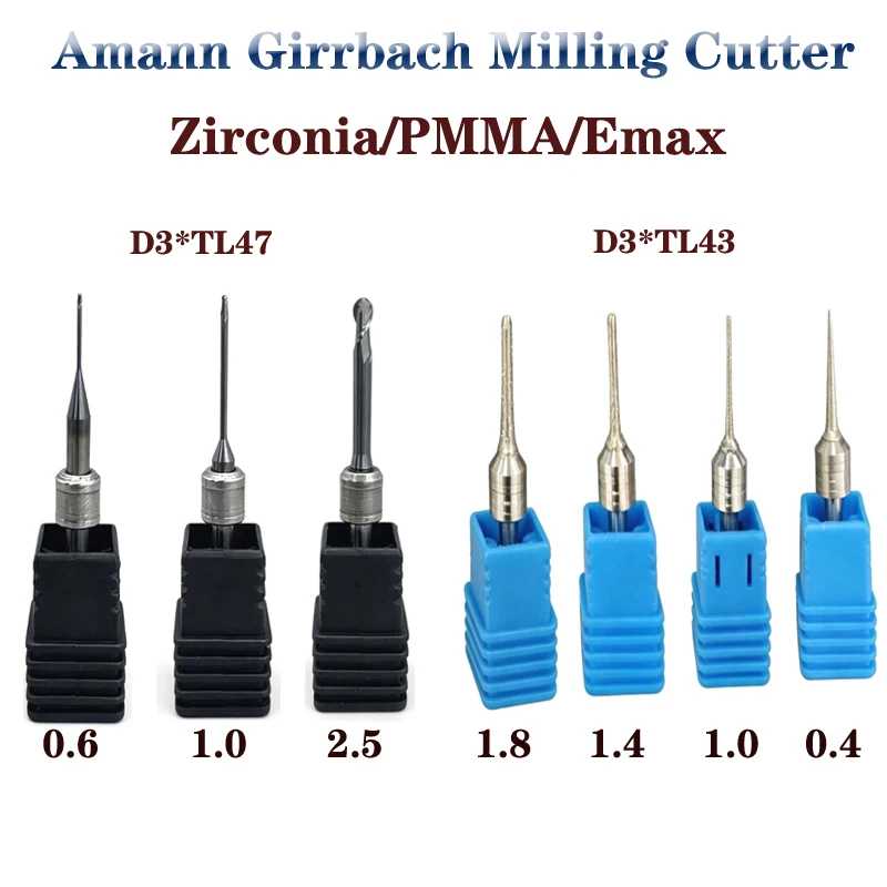 Amann Girrbach Motion 2 Milling Bur Zirconia DC DLC PMMA Emax Lithium Disilicate Milling Cutter Shank 3mm,Length 47mm/43mm
Amann Girrbach Motion 2 Milling Bur Zirconia DC DLC PMMA Emax Lithium Disilicate Milling Cutter Shank 3mm,Length 47mm/43mm