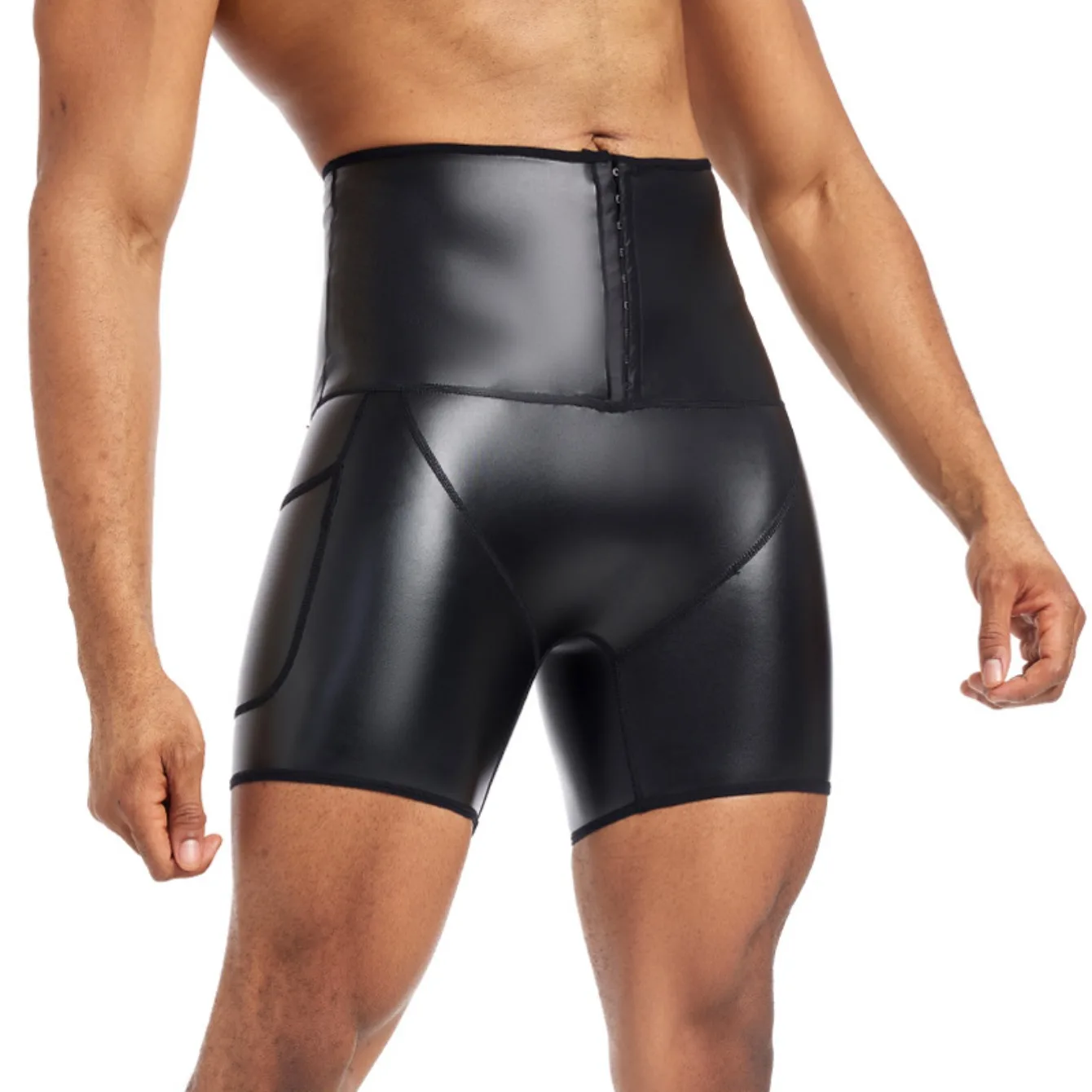 Мужские корректирующие брюки на пуговицах с высокой талией, кожаные брюки для контроля живота, подтягивающие ягодицы, моделирующие фигуру, брюки для фитнеса с карманами
Мужские корректирующие брюки на пуговицах с высокой талией, кожаные брюки для контроля живота, подтягивающие ягодицы, моделирующие фигуру, брюки для фитнеса с карманами