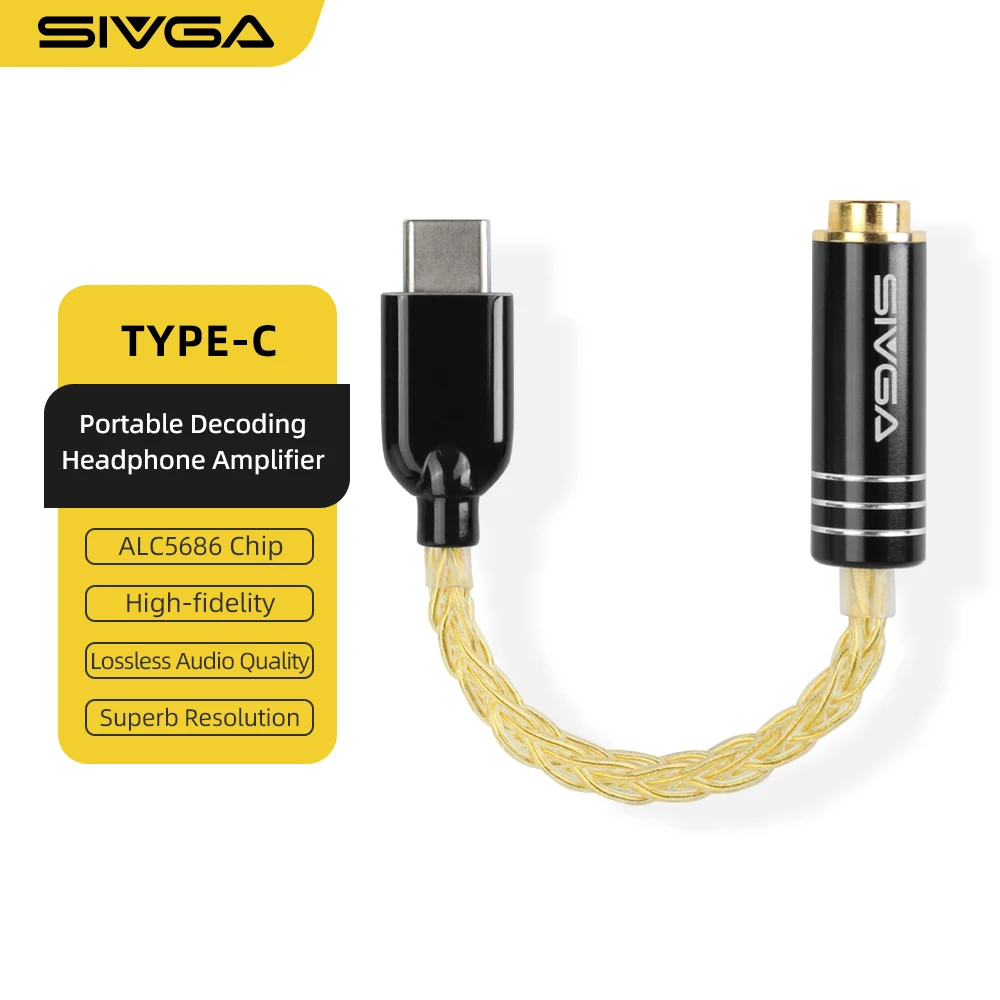 SIVGA Audio Adaptor High-fidelity Portable Decoding Headphone Amplifier 4.4mm Female to Type-C/Lightning
SIVGA Audio Adaptor High-fidelity Portable Decoding Headphone Amplifier 4.4mm Female to Type-C/Lightning