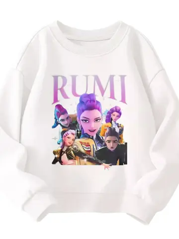 ​Children's Kids Cotton Crewneck Sweatshirt with RUMI Anime Characters Group for Boys Girls Japanese Style​