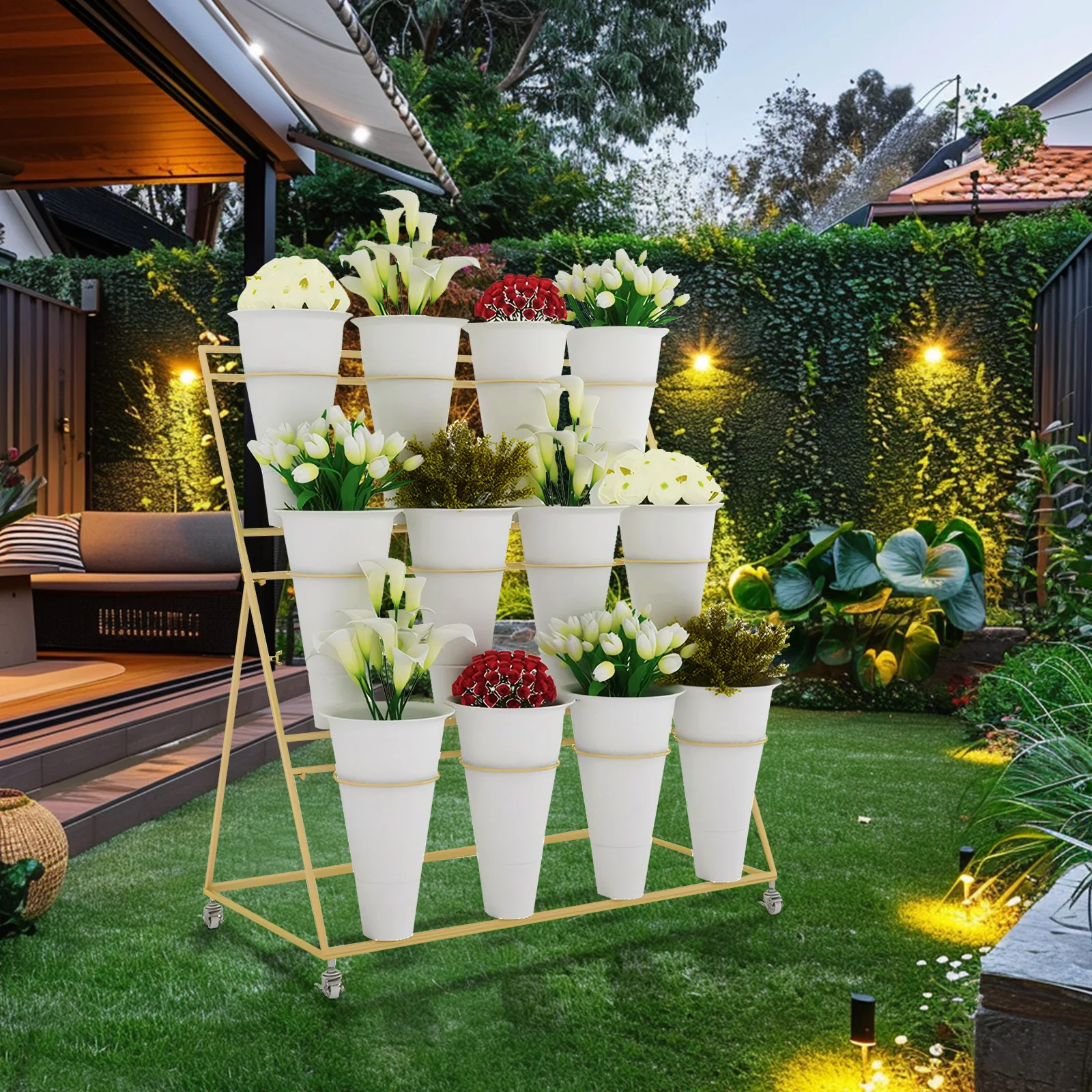 12 PCS Flower Display Stand Buckets White Plastic Plant Stand Tapered Buckets Large Capacity Tapered Buckets for Balcony Garden
12 PCS Flower Display Stand Buckets White Plastic Plant Stand Tapered Buckets Large Capacity Tapered Buckets for Balcony Garden