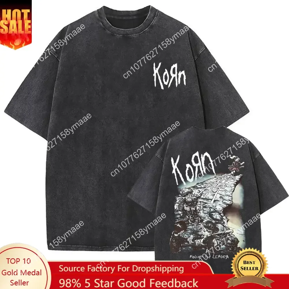 Rock Band Korn Ftl 25 Follow The Leader Double Sided Print T Shirt Men Women Gothic Casual Oversized Tees Unisex Washed Vintage
Rock Band Korn Ftl 25 Follow The Leader Double Sided Print T Shirt Men Women Gothic Casual Oversized Tees Unisex Washed Vintage