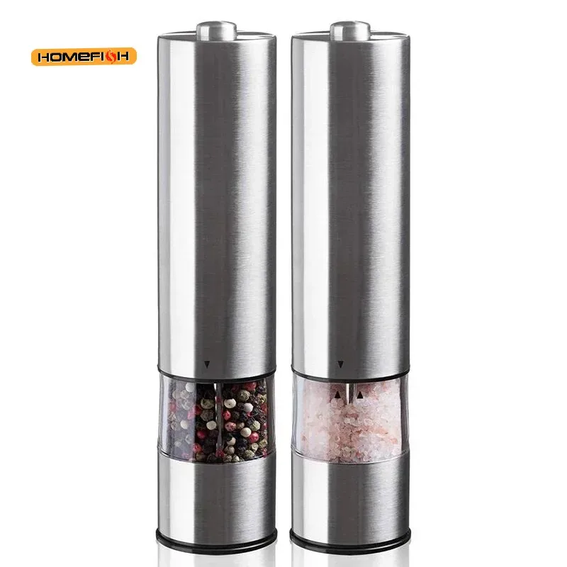 Electric Salt Pepper Grinder Set One Handed Operation Stainless Steel Spice Mill With Light Automatic Pepper Grinde for Kitchen
Electric Salt Pepper Grinder Set One Handed Operation Stainless Steel Spice Mill With Light Automatic Pepper Grinde for Kitchen