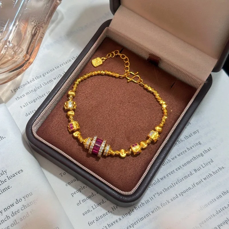luxury real gold jewelry 24k certifid flashing red diamond cat's eye bead bracelet 9999 pure gold palace style diamond jewelry
luxury real gold jewelry 24k certifid flashing red diamond cat's eye bead bracelet 9999 pure gold palace style diamond jewelry
