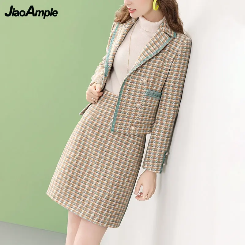 Women's Autumn Winter Tweed Coat Skirt Two Piece Set 2022 New Korean Lady Graceful Thick Suit Jacket Mini Skirts Outfit New Coat
Women's Autumn Winter Tweed Coat Skirt Two Piece Set 2022 New Korean Lady Graceful Thick Suit Jacket Mini Skirts Outfit New Coat