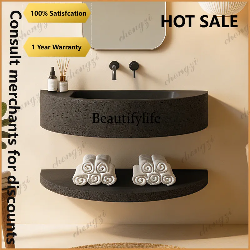 B73Wabi-sabi Wind Cave Stone Integrated Wall-Mounted Bathroom Washbasin Artistic Personality
B73Wabi-sabi Wind Cave Stone Integrated Wall-Mounted Bathroom Washbasin Artistic Personality