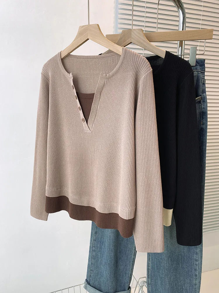 Plus Size Contrast Chain Pullover Sweaters for Women 2024 Autumn Chic Knitted Jumper V Neck Long Sleeve Knitwears Tops Female
Plus Size Contrast Chain Pullover Sweaters for Women 2024 Autumn Chic Knitted Jumper V Neck Long Sleeve Knitwears Tops Female