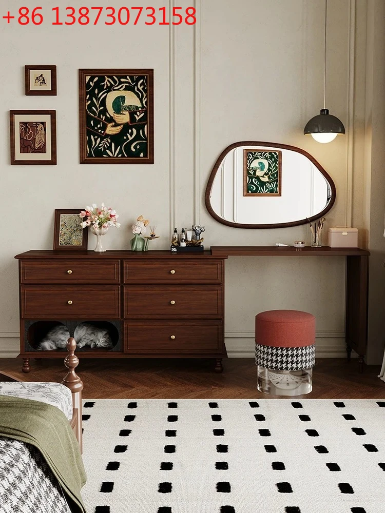 French Style Antique Solid Wood Dressing Table Living Room Wall American Style Retro Storage Cat Nest Locker
French Style Antique Solid Wood Dressing Table Living Room Wall American Style Retro Storage Cat Nest Locker