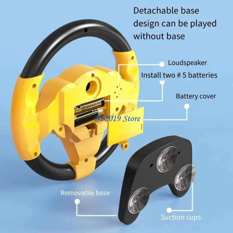Q0KB Children's Sound Enabled Steering Wheel for Realistic Car Ride Adventures Ages 3+ Baby Steering Wheel
Q0KB Children's Sound Enabled Steering Wheel for Realistic Car Ride Adventures Ages 3+ Baby Steering Wheel