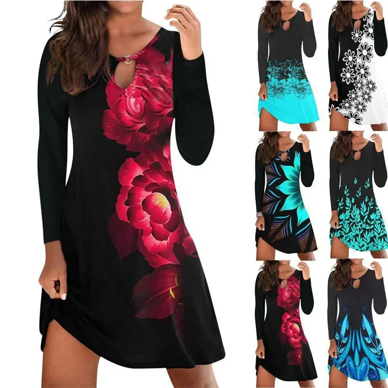 2025 Autumn And Winter New Women's Casual 3D Printing Round Neck Long-Sleeved A-Line Skirt Fashion Sexy Loose Plus Size Dress
2025 Autumn And Winter New Women's Casual 3D Printing Round Neck Long-Sleeved A-Line Skirt Fashion Sexy Loose Plus Size Dress